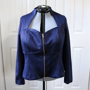 Ashley Stewart Jacket Blazer Sweetheart Neckline